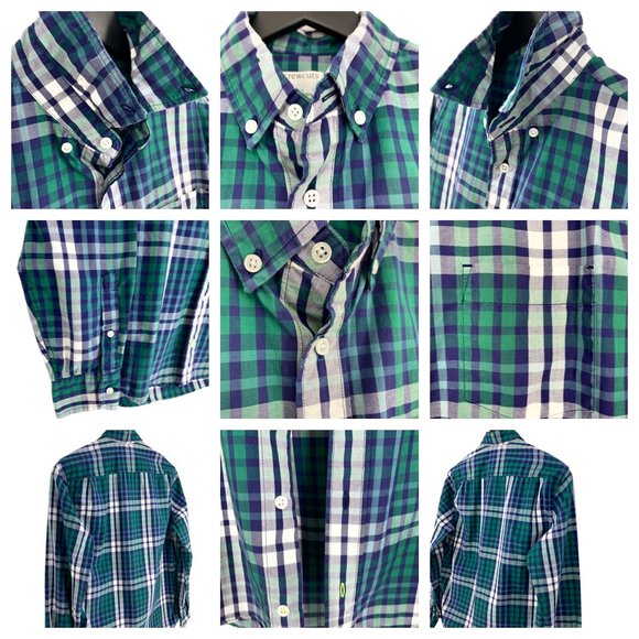 J.CREW RE-IMAGINED Indigo Plaid Tartan Long Sleeve Shirt - Picture 14 of 15